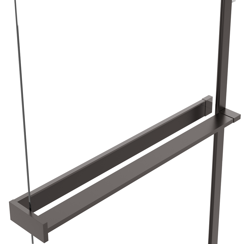 Душевая перегородка Walk-In VSW-1HR110CLGM, 1100*2000, вороненая сталь, стекло прозрачное