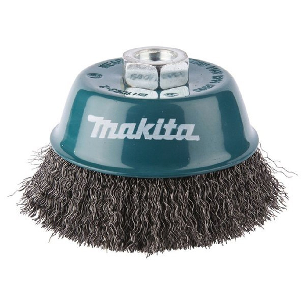 Щетка проволочная чашечная (d100 мм, толщ. проволоки 0.3 мм, гофрированная, нерж., M14х2) Makita D-78564 M14х2 100 мм Чашечная 0,3 мм Металл