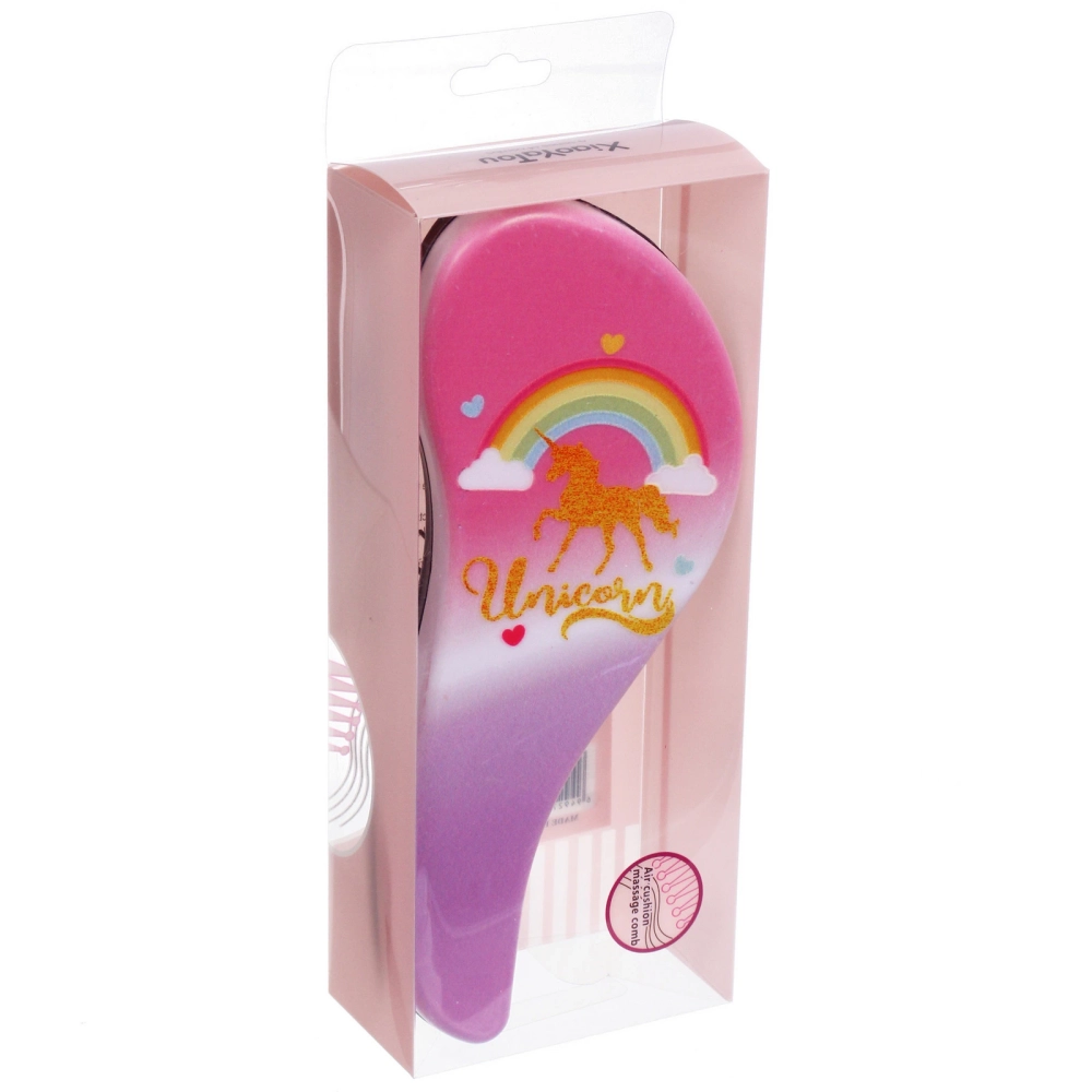 Расческа массажная компактная «ТВОИ МЕЧТЫ», микс 4 дизайна, 18*7,5см (PVC коробка)