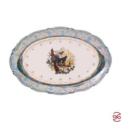 Блюдо овальное Repast Охота зеленая Мария-тереза 33 см