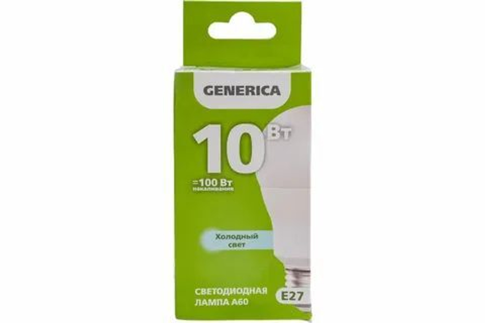 Светодиодная лампа GENERICA A60 груша 15Вт Холодный свет 2шт