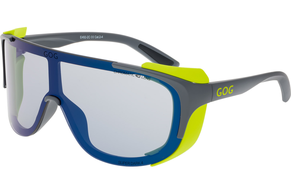 Спортивные очки GOG Tatra / Matt Grey-Neon Lemon / Photochromic Blue Lens