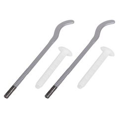 Комплект плоских кронштейнов с дюбелями 7,2х170мм, серебристые