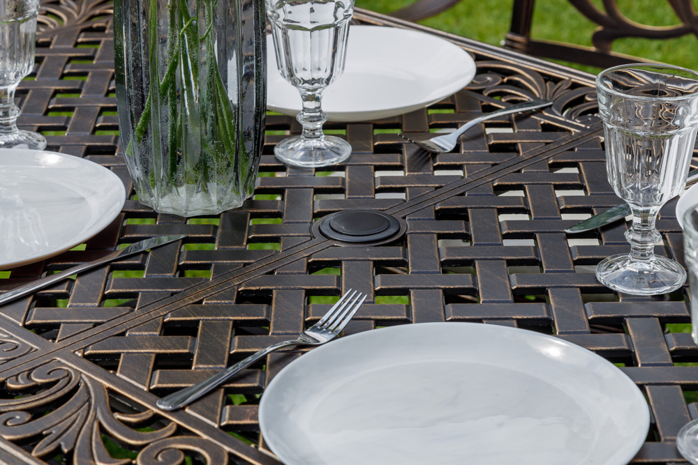 Обеденный комплект ROYAL FAMILY из литого алюминия WILHELM на 6 персон (прямоугольный стол)