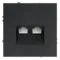 Розетка компьютерная встраиваемая VOLTUM S70 двойная RJ45+RJ45 кат.6, (графит) vls060207