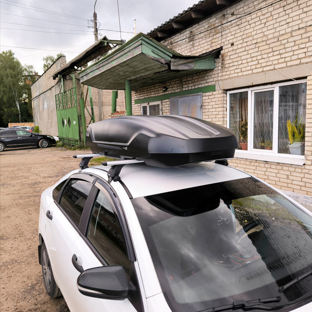 Автобокс Way-box Cobra 480 на крышу Lada Vesta седан