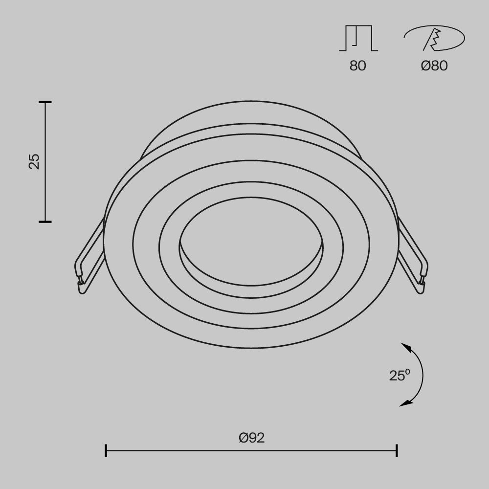 Встраиваемый светильник Technical DL023-2-01S