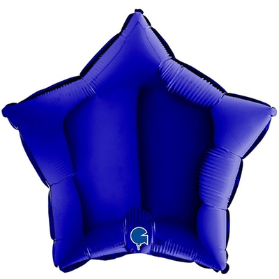 Фольгированная фигура, звезда, 18"/46СМ Металлик Blue Capri