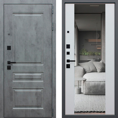 Входная дверь 1048 с зеркалом