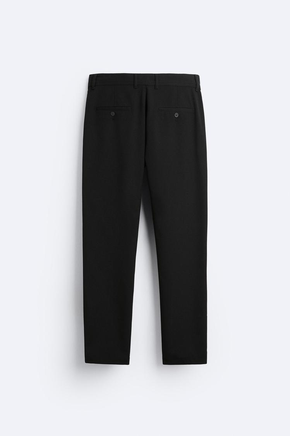 ZARA БРЮКИ КОМФОРТНОЙ ПОСАДКИ ИЗ РЕЛЬЕФНОЙ ТКАНИ, ЧЕРНЫЙ