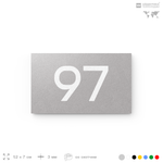 Табличка с номером 97 на дверь квартиры, для офиса, кабинета, аудитории, склада, серая 120х70 мм, Айдентика Технолоджи