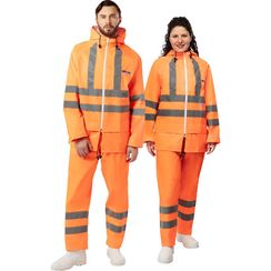 Костюм сигнальный влагозащитный Extra-V-КБР полиэфир с ПВХ покрытием оранжевый с СОП