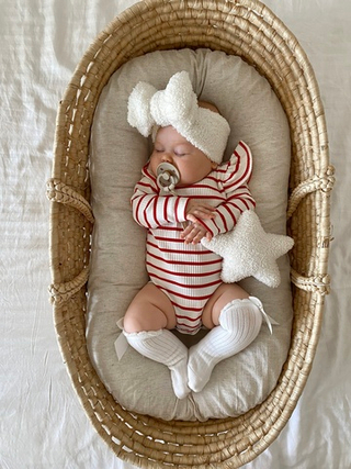 Боди в полоску, Красный