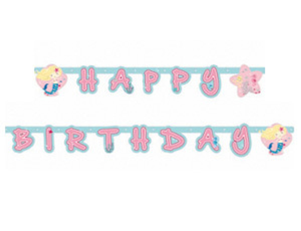 Гирлянда "Happy Birthday Русалочка"