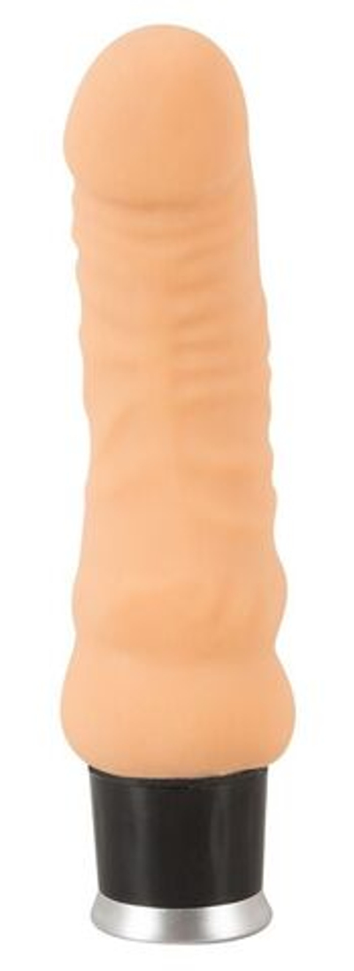 Вибратор-реалистик Nature Skin Real Vibe телесного цвета - 17,5 см. (Цвет: телесный)