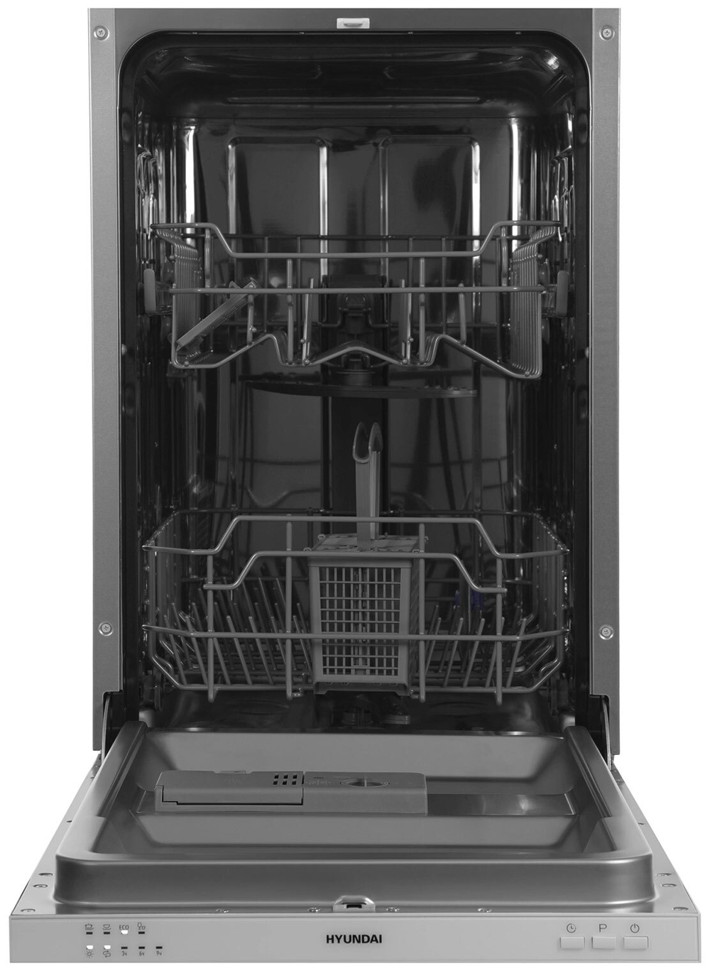 Встраиваемая посудомоечная машина Hyundai HBD 440P серебристый/белый