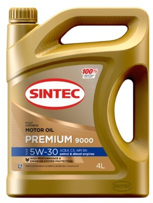 Масло Sintec 5W-30 Premium 9000 C3 синтетическое 4л / 5W30