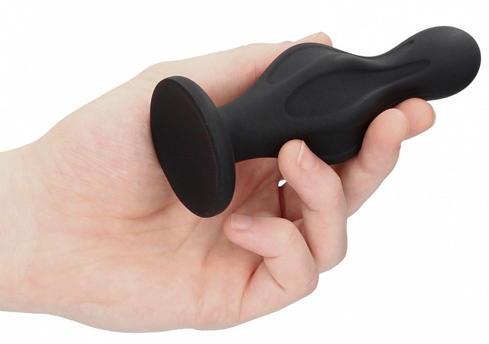 Черная анальная пробка Magic Butt Plug - 11,3 см. (Цвет: черный)