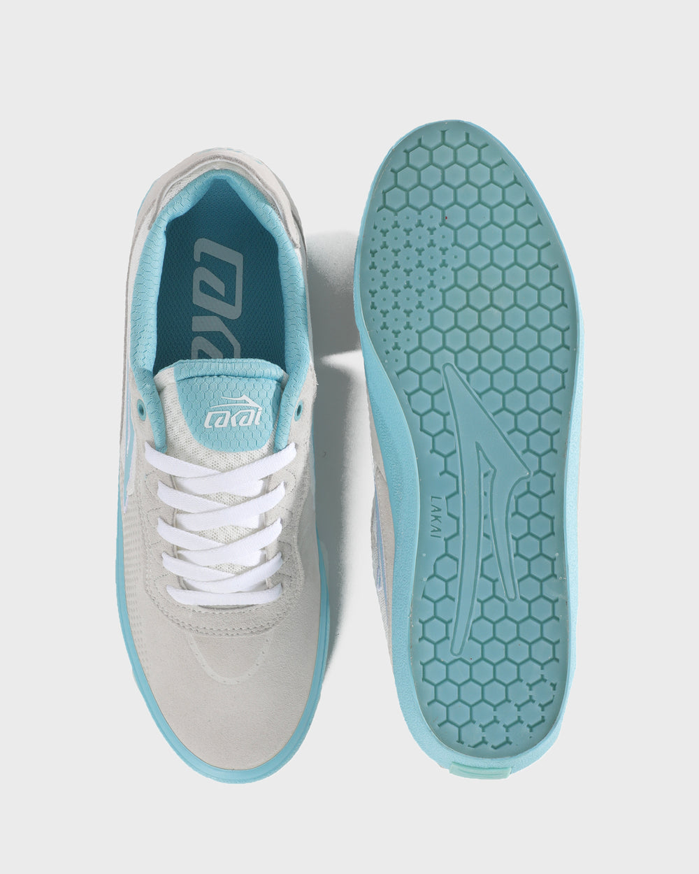 Кеды Lakai Essex Elite: White Suede Aqua (Q4-25)