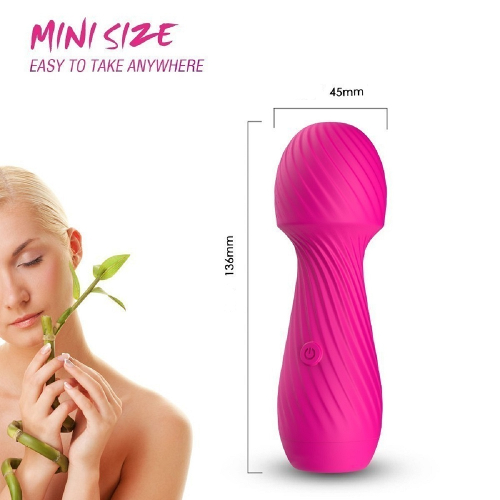 Вибромассажёр мини 9 режимов розовый 13,6 см
