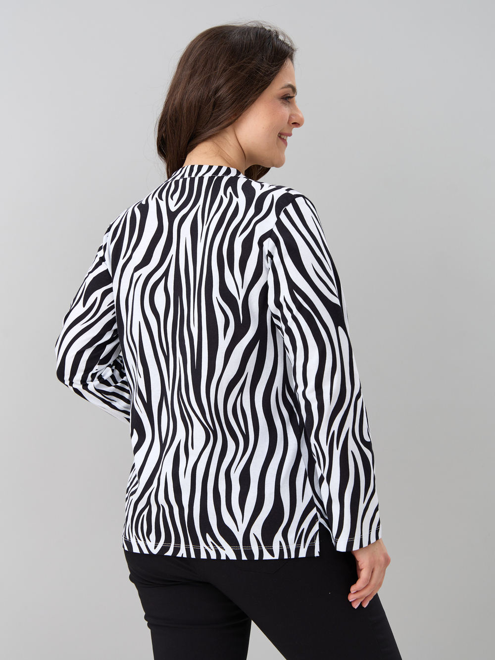 Блузка БЛ-22/белый-крупнаязебра