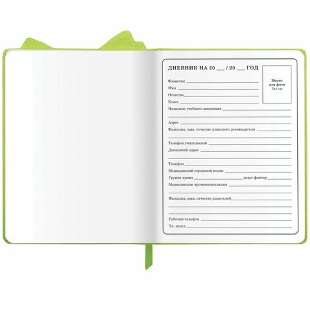 Дневник 1-4 класс 48 л., кожзам (твердая с поролоном), фигурный край, ЮНЛАНДИЯ, "Фея", 106932