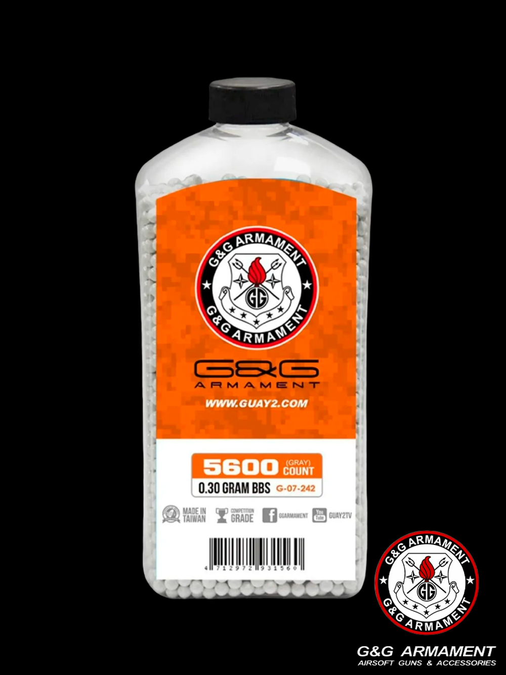 Шары G&G 0,30 g (белые, 5600 шт, бутылка)