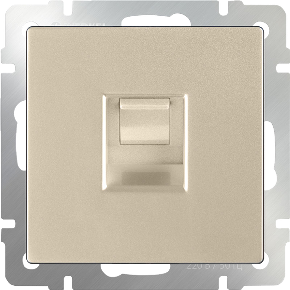 Телефонная розетка RJ-11 (шампань)