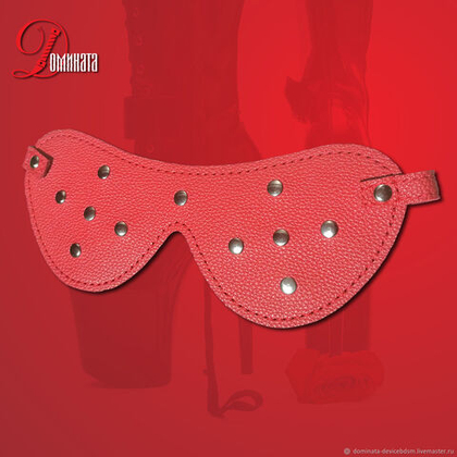 Маска на глаза глухая красная "Кресты"