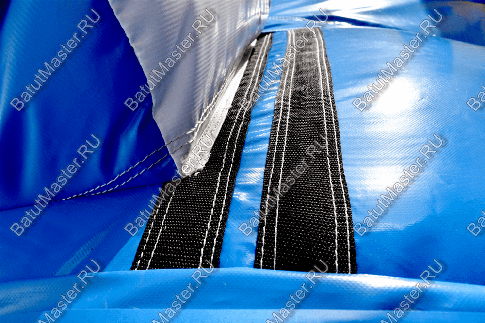 Коммерческий надувной батут-горка "Дракон" 10*5*8 м,без шипов сине-белый