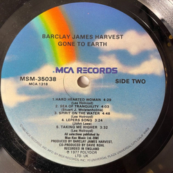 Винтажная виниловая пластинка LP Barclay James Harvest Gone To Earth (USA 1980)