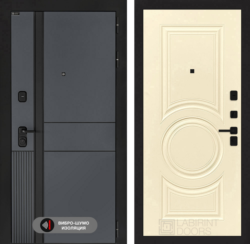 Входная дверь Лабиринт EVOLAB - 23 Шампань софт