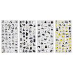 Наклейки декоративные "Забавные зверята", 17,5х9 см, ассорти 4 вида, FUNSTER (ФАНСТЕР), 666097