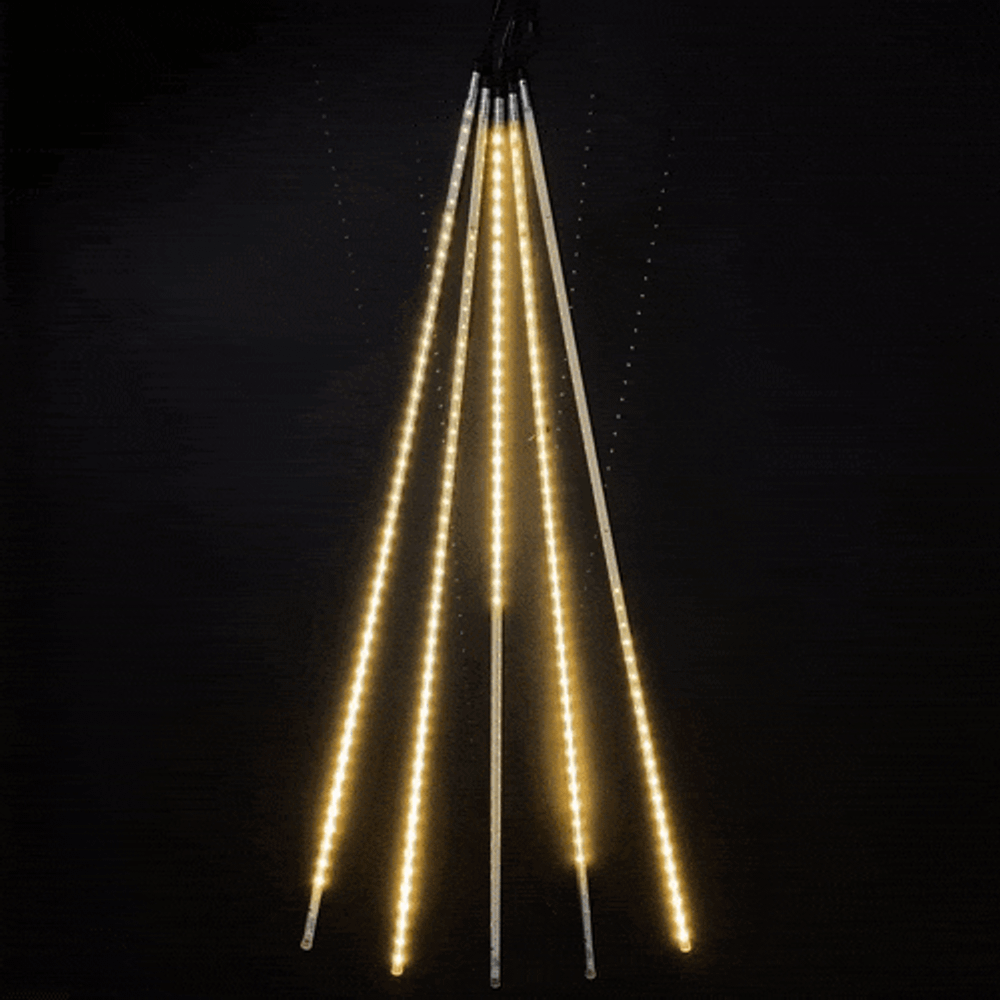 Гирлянда Тающие сосульки 5*1 м., 24V., 480 теплых белых LED ламп, коннектор, черный ПВХ, LTC (CCL480-10-1WW)