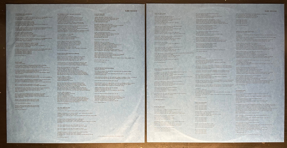 The Beatles ‎– 1967-1970 2LP (Япония 1982г.) Blue