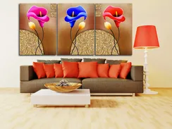 Модульная картина "Золотистые каллы"