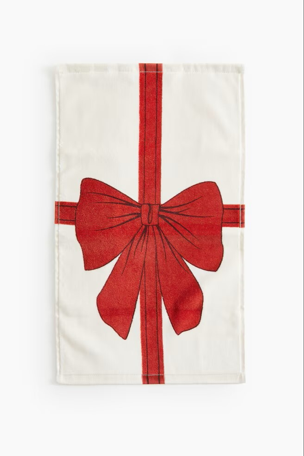 H&M Хлопковое полотенце с рождественским принтом, красный