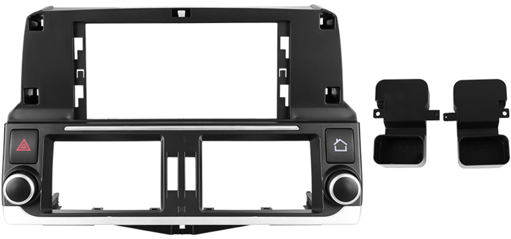 Магнитола для Toyota Land Cruiser Prado 150 2009-2013 (ШГУ 7", рамка LUX) - FarCar монитор 12.3" 2K QLED на Android 14, TS10, CarPlay, 4G SIM-слот