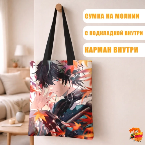 Сумка шоппер с принтом Honkai Star Rail