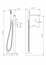 Смеситель для ванны Cezares LUX-VDP-01 хром