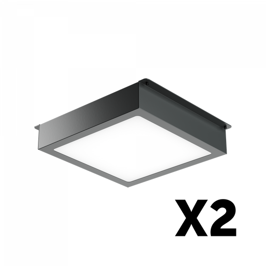 Комплект светильников Geniled Griliato Tetris x2 для ячейки 200x200 40Вт 5000К Опал Черный IP40