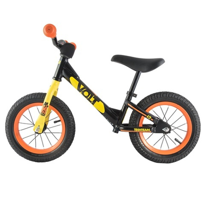 Беговел Volt с надувными колесами черно-желтый