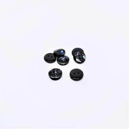 Пуговицы №601, на прокол, 11мм, цв.синий с блестками (CB 3344)
