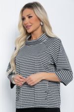 Джемпер Эдельвейс (черно-белая) Б12403-18 LT Collection