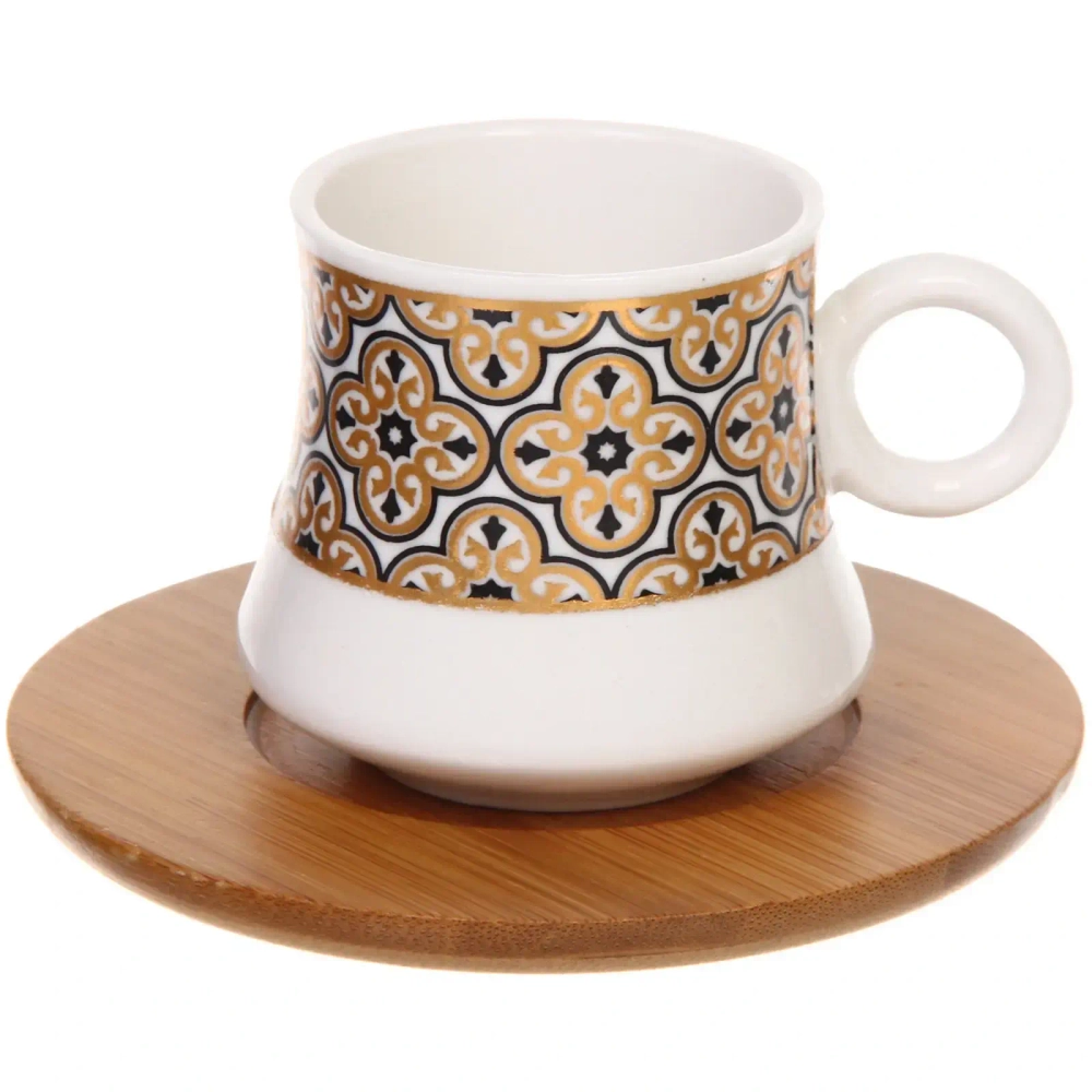 Кофейный набор 12 предметов «Восточная сказка» ( 6кружек 90мл+6 блюдец), узоры