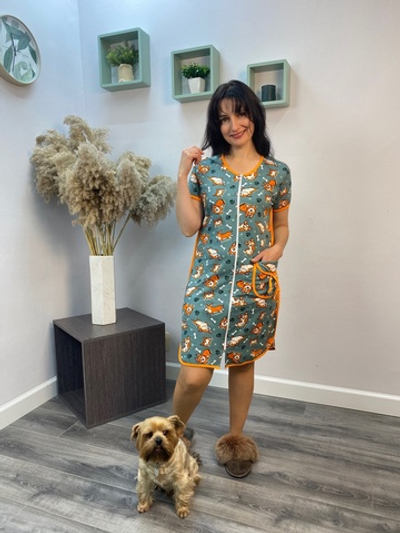 Халат женский "387 К.П" молния (Нонна)