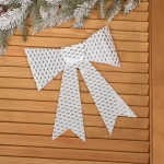 Бант на ёлку «Сияние» 20*26 см, Серебро