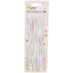 Свечи в торт «Волшебный узор» 12 шт. 14,5 См, белый