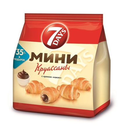 Круассаны 7DAYS с кремом со вкусом какао 200 гр