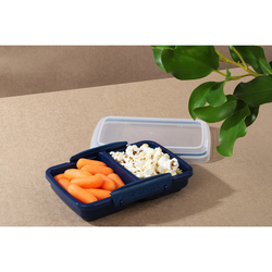 Контейнер двойной 350мл Sistema Renew синий